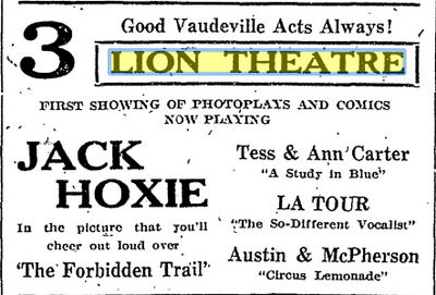 Lion Theatre - July 1923
